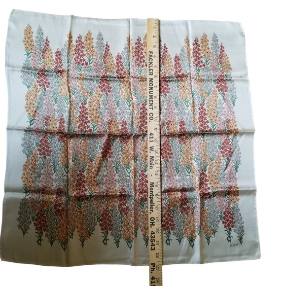 Vintage ECHO Scarf Neck Women Fashion Accessory Rolled Edges Flowers Botanical - Picture 5 of 7